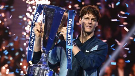 L'Italien Jannik Sinner vainqueur du Masters devant son public, à Turin, le 17 novembre 2024. (MARCO BERTORELLO / AFP)