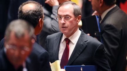 Le ministre de l'Int&eacute;rieur Claude Gu&eacute;ant le 24 janvier 2012 &agrave; l'Assembl&eacute;e nationale (Paris). (MARTIN BUREAU / AFP)