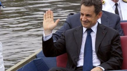 Nicolas Sarkozy en visite à Cayenne (AFP)