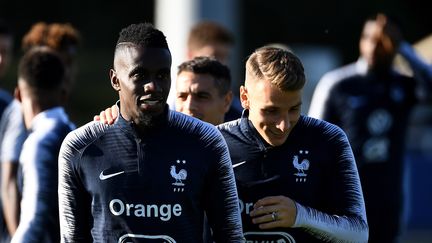 Blaise Matuidi, à gauche, lors d'un entraînement dans les Yvelines, le 2 septembre 2019. (FRANCK FIFE / AFP)