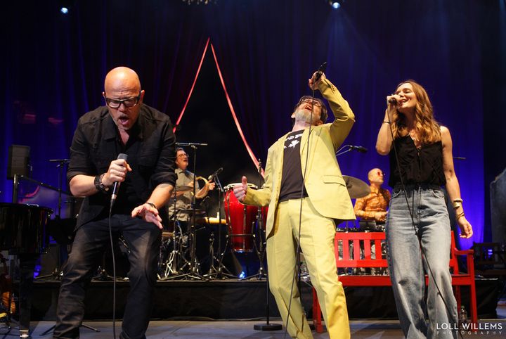 Pascal Obispo, Kent et Karen Brunon sur la scène des Nuits de Fourvière
 (Loll Willems)