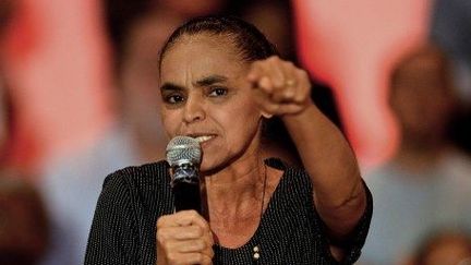 Marina Silva, lors du lancement de son parti, le Réseau durable, à Brasilia, le 2 février 2013. (AFP/PEDRO LADEIRA)