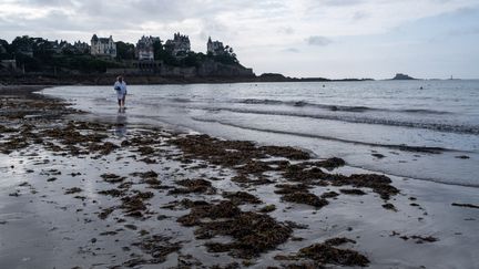 La plage de Dinard (Ille-et-Vilaine), le 1 août 2021. (MARTIN BERTRAND / HANS LUCAS / AFP)