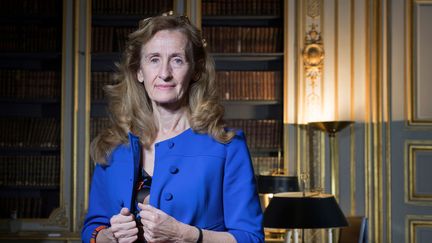 La ministre de la Justice, Nicole Belloubet, dans son bureau, à Paris, le 15 décembre 2017. (JOEL SAGET / AFP)