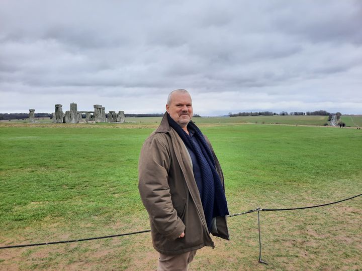 David Bullock, project director of National Roads and defends the motorway tunnel project next to the Stonehenge site (RICHARD PLACE/RADIO FRANCE)