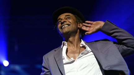 Yannick Noah sur la sc&egrave;ne du Z&eacute;nith de Nancy (Meurthe-et-Moselle), le 15 janvier 2015. (MAXPPP)