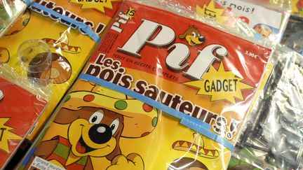 Le magazine "Pif Gadget", lors du salon du livre de la jeunesse de Montreuil, le&nbsp;22 novembre 2016. (MAXPPP)