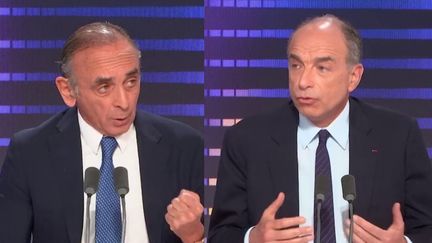 Éric Zemmour et Jean-François Copé sur franceinfo, le 25 juin 2024 (FRANCEINFO / RADIO FRANCE)