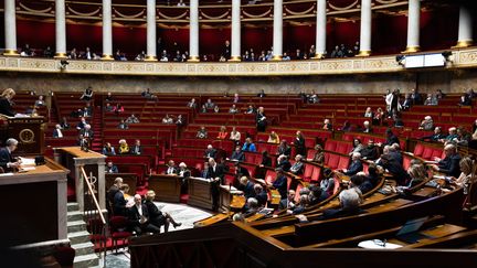 Une session de questions au gouvernement à l'Assemblée natioanle, le 24 janvier 2024. (ALEXIS SCIARD / MAXPPP)