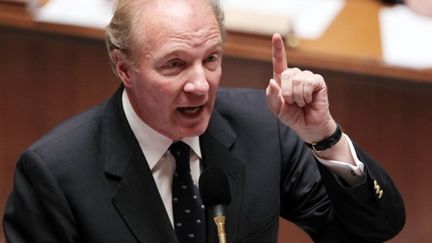 Brice Hortefeux à l'Assemblée le 23 mars 2010 (AFP PHOTO - PIERRE VERDY)