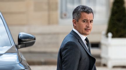 Le ministre de l'Intérieur, Gérald Darmanin, le 15 mai 2024 au palais de l'Elysée à Paris. (ANDREA SAVORANI NERI / AFP)