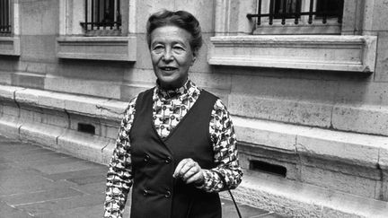 Simone de Beauvoir à Paris le 29 septembre 1971 (GEORGES BENDRIHEM / AFP FILES)