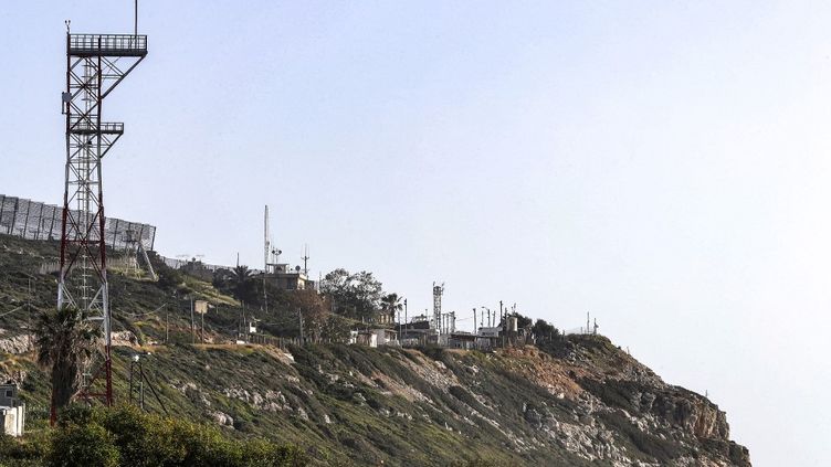 The border between Israel and Lebanon, in Naqura, April 6, 2023. (MAHMOUD ZAYYAT / AFP)