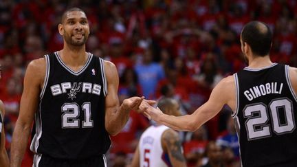 Tim Duncan et Manu Ginobili (HARRY HOW / GETTY IMAGES NORTH AMERICA)