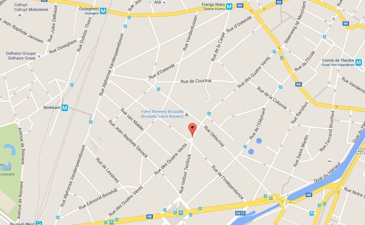 Salah Abdeslam a été arrêté le 18 mars, rue des Quatre Vents à Molenbeek (Belgique). (GOOGLE MAPS)