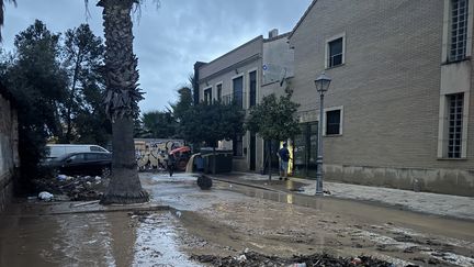 La commune de Castellar, dans la région de Valence, après les inondations. (WILLIAM DE LESSEUX / FRANCEINFO / RADIO FRANCE)