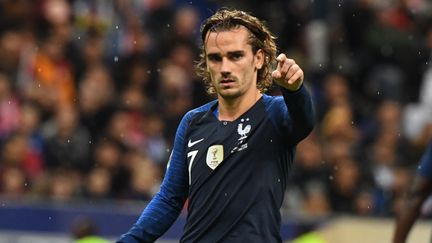 Le joueur de l'équipe de France Antoine Griezmann lors du match France-Turquie, le 14 octobre 2019 au Stade de France, à Saint-Denis (Seine-Saint-Denis). (MARTIN BUREAU / AFP)