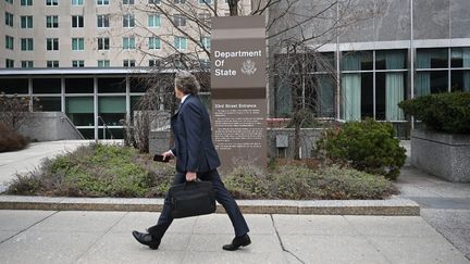 Le Département d'État américain à Washington DC, le 2 février 2024. Photo d'illustration. (ANDREW CABALLERO-REYNOLDS / AFP)