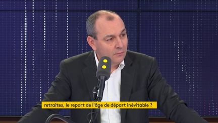 Laurent Berger, secrétaire général de la CFDT, était l'invité du 8h30 de franceinfo jeudi 16 janvier 2020. (FRANCEINFO / RADIOFRANCE)