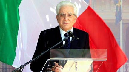 Le président italien, Sergio Mattarella, le 6 février 2019 à Luanda (Angola). (MAXPPP)