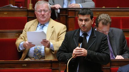 Le d&eacute;put&eacute; de l'Aube Nicolas Dhuicq, le 30 septembre 2010 &agrave; l'Assembl&eacute;e nationale. (CHRISTOPHE PETIT TESSON / MAXPPP)