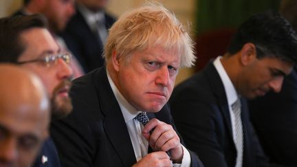 Le Premier ministre Boris Johnson à Londres (Royaume-Uni), le 24 mai 2022.&nbsp; (DANIEL LEAL / POOL / AFP)