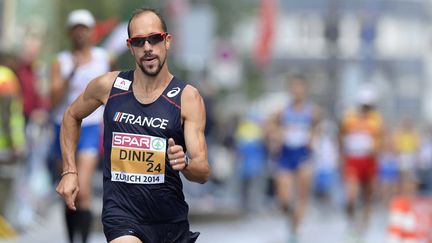 Le marcheur fran&ccedil;ais Yohann Diniz lors du 50 km marche aux championnats d'Europe d'athl&eacute;tisme de Zurich (Suisse). (MAXPPP)