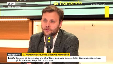 Alexandre Devecchio, responsable du FigaroVox, sur le plateau de franceinfo, le 27 février 2018. (FRANCEINFO / RADIOFRANCE)