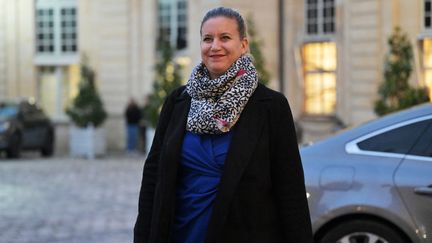 La cheffe des députés de La France insoumise Mathilde Panot lors de son arrivée à Matignon à Paris, le 25 novembre 2024. (Bertrand GUAY / AFP)