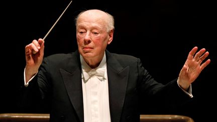 Le chef d'orchestre Bernard Haitink en concert à Londres en Grande-Bretagne, le 11 mars 2019&nbsp; (TOLGA AKMEN / AFP)