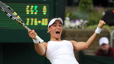 La joie de la Française Caroline Garcia (ANDREW COWIE / AFP)