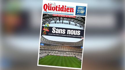 Dans son édition du mardi 13 août, le&nbsp;journal "Le Quotidien de La Réunion"&nbsp;a annoncé qu'il allait boycotter la Coupe du monde 2022 au Qatar. (LE QUOTIDIEN DE LA RÉUNION)