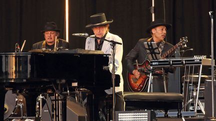 Bob Dylan en concert le 12 juillet 2019 à Hyde Park, à Londres (Royaume-Uni). (KEITH MAYHEW / SOPA IMAGES / SIPA)