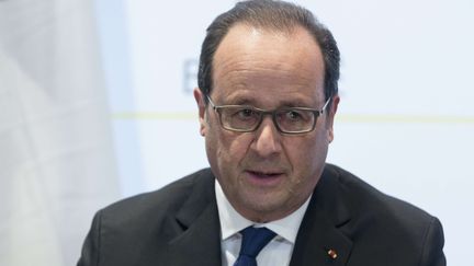 Le pr&eacute;sident fran&ccedil;ais Fran&ccedil;ois Hollande, le 18 mars 2016 &agrave; Bruxelles (Belgique). (THIERRY MONASSE / AP / SIPA)