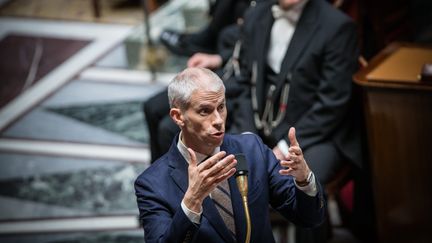 Le ministre de la Culture Franck Riester lors de la séance des questions au gouvernement, le 19 mars 2019 à Paris (AURELIEN MORISSARD / MAXPPP)