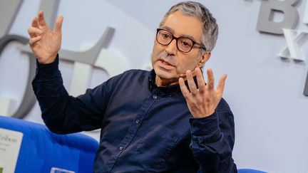 L'auteur Didier Eribon à Francfort en octobre 2017.&nbsp; (JAN HAAS / PICTURE ALLIANCE)