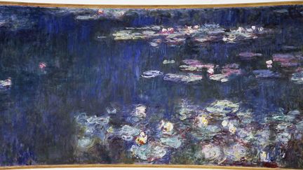 "Les nymphéas, reflets verts". Peinture de Claude Monet 
 (Musee De l&#039;Orangerie.  Photo Josse / Leemage)