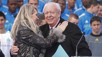 &nbsp; (Margarita Louis-Dreyfus, propriétaire de l'OM, et Jean-Claude Gaudin, maire de Marseille © SIPA/Karine Villalonga)