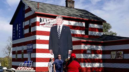 La "Trump House" en Pennsylvanie, le 21 octobre 2020.&nbsp; (MAKOTO MURAYAMA / YOMIURI)