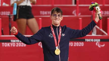 Alexandre Léauté&nbsp;a remporté quatre médailles lors des Jeux paralympiques de Tokyo.&nbsp; (MASAKI AKIZUKI / YOMIURI / AFP)