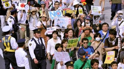 Manifestation antinucléaire à Tokyo, le 16 mai 2011 (AFP / Kazuhiro Nogi)