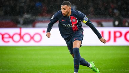 Kylian Mbappé during the Ligue 1 match against Rennes, February 25, 2024. (MATTHIEU MIRVILLE / AFP)