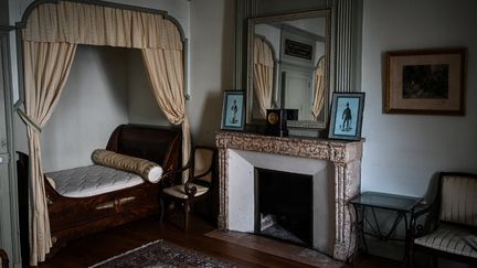 La "chambre de Napoléon" à l'hôtel Saint-Louis, un ancien bureau de poste de 350 ans où Napoléon séjourna en 1802 avec Joséphine, et seul en 1815, à son retour de l'île de Elba, Autun le 15 février 2021&nbsp; (JEAN-PHILIPPE KSIAZEK / AFP)