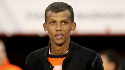 Stromae lors du match de foot Belgique -France
 (VIRGINIE LEFOUR/BELGA/AFP)