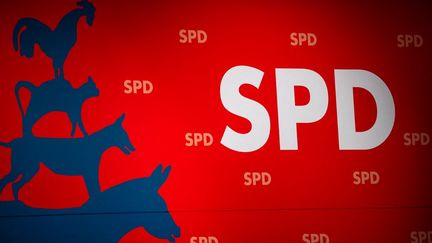 14 mai 2022. Conférence du parti du SPD à Bremen à la veille des élections régionales du Land de Rhénanie du nord - Westphalie. (Illustration) (SINA SCHULDT / DPA VIA AFP)