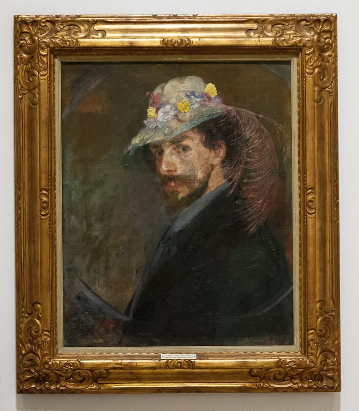 "Autoportrait avec chapeau fleuri", James Ensor (1860-1949) (STEPHEN CHUNG/LNP / MAXPPP)