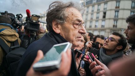 L'écrivain et philosophe Alain Finkielkraut, le 28 mars 2018,&nbsp;à Paris.&nbsp; (SIMON GUILLEMIN / HANS LUCAS)