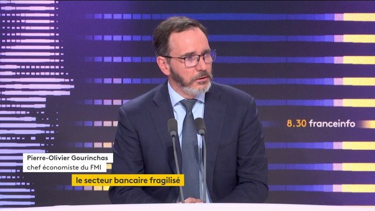 Pierre-Olivier Gourinchas, Chief Economist of the International Monetary Fund, guest of 8:30 a.m. franceinfo Wednesday May 10, 2023. (franceinfo)