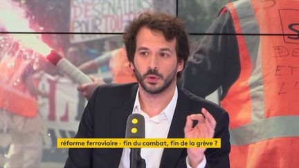 Le député La France insoumise Bastien Lachaud, sur franceinfo (FRANCEINFO / RADIOFRANCE)