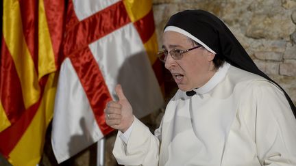 Sœur Lucia Carma, photographiée le 20 mai 2015 à Barcelone. (JOSEP LAGO / AFP)